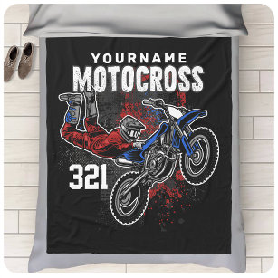 Personalisierte Freestyle Motocross Racing FMX Tri Fleecedecke