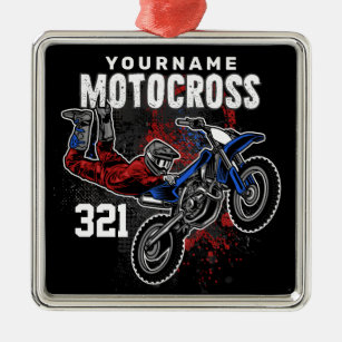 Personalisierte Freestyle Motocross Racing FMX Tri Ornament Aus Metall