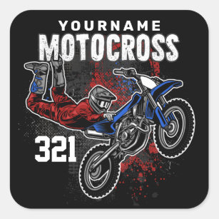 Personalisierte Freestyle Motocross Racing FMX Tri Quadratischer Aufkleber
