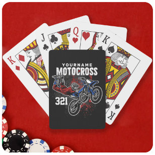 Personalisierte Freestyle Motocross Racing FMX Tri Spielkarten