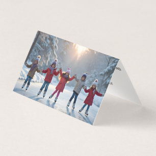 Personalisierte Freudige Kinder beim Eislaufen 1 W