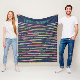 Personalisierte Freundschaftsbänder für Navy Blue Fleecedecke