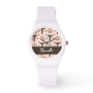 Personalisierte FriedensLiebe-Apotheke Armbanduhr
