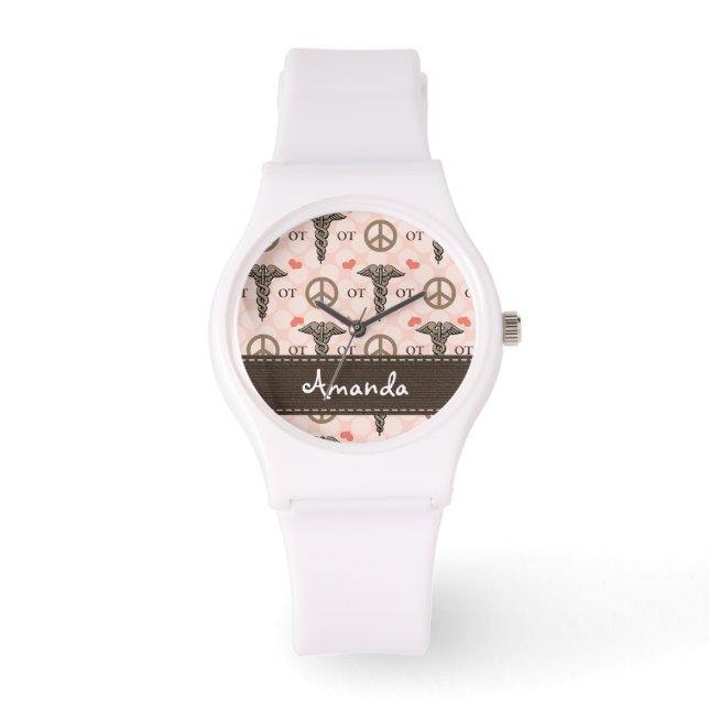 Personalisierte Friedenstherapie Liebe Armbanduhr (Vorderseite)
