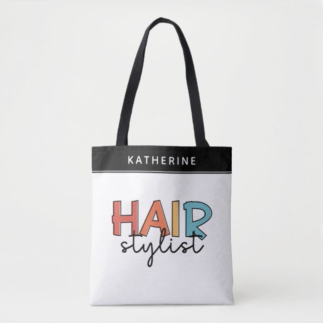 Personalisierte Friseur Stylist Retro Friseur Gesc Tasche (Vorderseite)