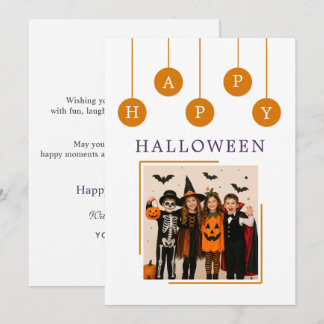 Personalisierte Frohe Halloween-Klapptischkarte Karte