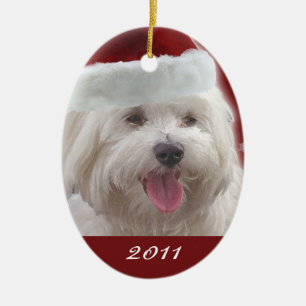 Personalisierte frohe maltesische erste keramik ornament