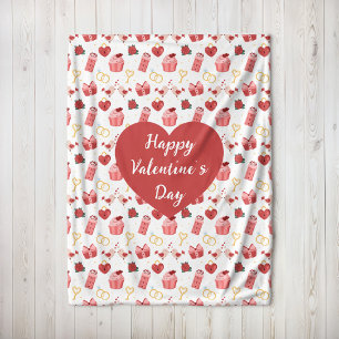 Personalisierte Frohe Valentinstag Fleece-Decke Fleecedecke