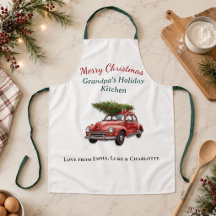 Personalisierte Frohe Weihnachten Opa Schürze