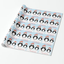 Personalisierte frohe Weihnachts-Penguin-Geschenkw