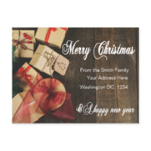 Personalisierte frohe Weihnachtskarten-Familienfre