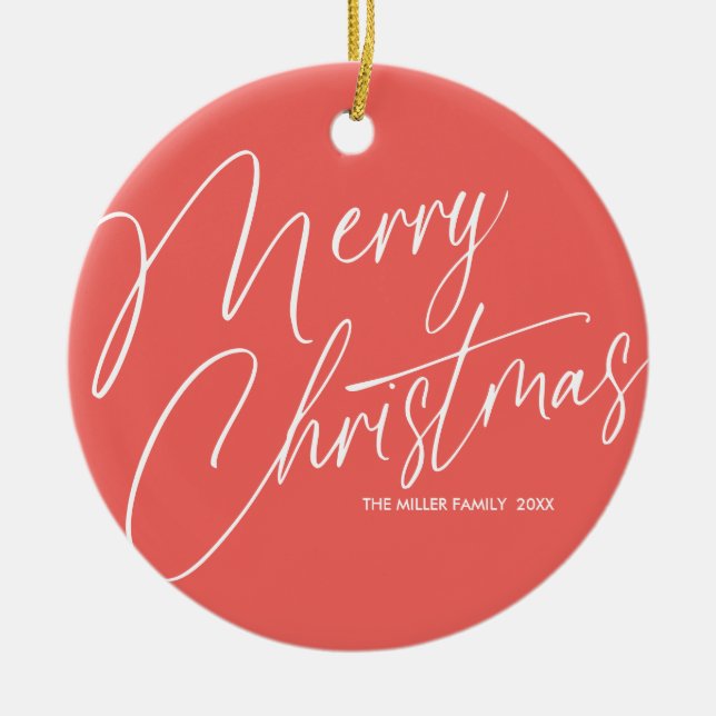 Personalisierte frohe Weihnachtsschmuck (Vorne)