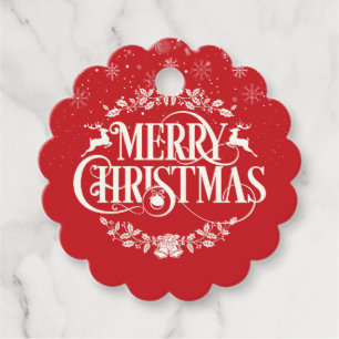 Personalisierte frohe Weihnachtsschneeflocken Geschenkanhänger