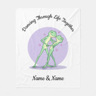 Personalisierte Frosch-Paar-Fleece-Decke Fleecedecke