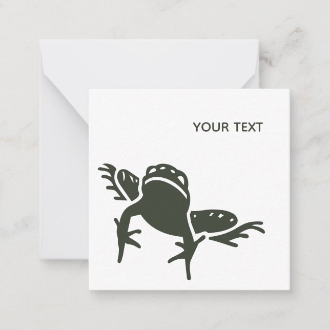 Personalisierte Frosch-Silhouette Mitteilungskarte (Vorderseite)