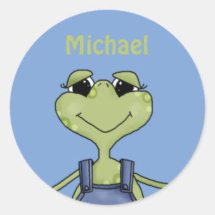 Personalisierte Froschsticker Runder Aufkleber