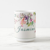 Personalisierte Frühlingsblumen-Aquarell-Botanik