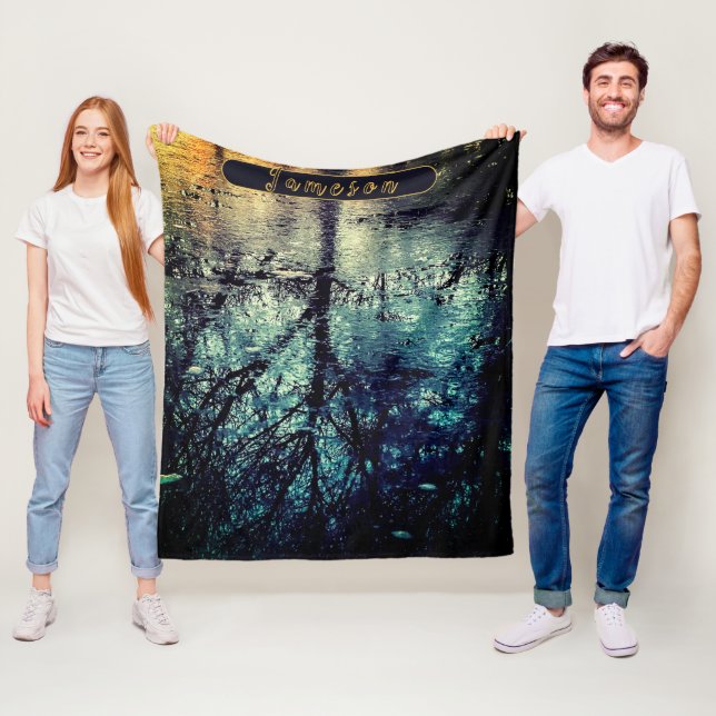 Personalisierte Frühlingsreflexe Fleecedecke (Beispiel)