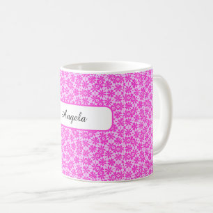 Personalisierte Fuchsien-Blumen Kaffeetasse