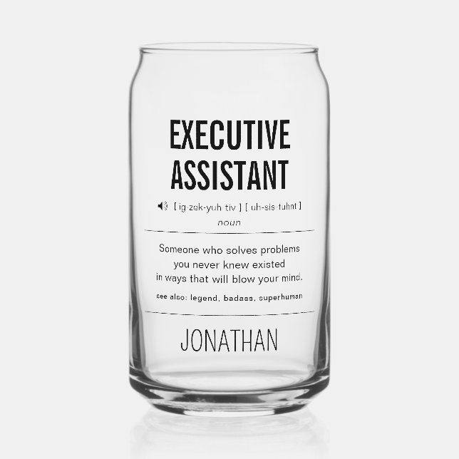 Personalisierte Führungskraft Assistentin Funny Dosenglas (Vorderseite)