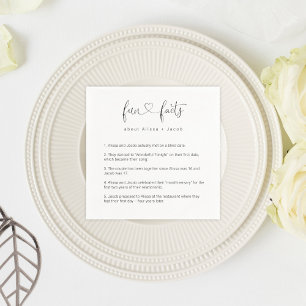Personalisierte Fun-Fakten über das Paar Napkin Serviette