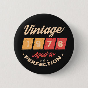 Personalisierte fünfzig Vintage 50. Geburtstagsfei Button