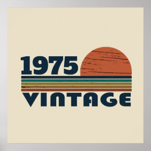 Personalisierte fünfzig Vintage 50. Geburtstagsfei Poster