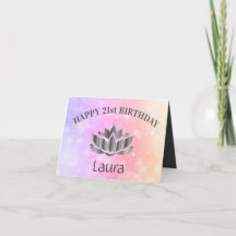 Personalisierte Funkelnd 21. Geburtstagskarte
