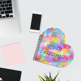 PERSONALISIERTE FUNKELND FARBIGE MERRY CHRISTMAS NOTIZBUCH