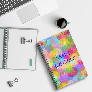 PERSONALISIERTE FUNKELND FARBIGE MERRY CHRISTMAS NOTIZBUCH
