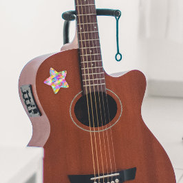 PERSONALISIERTE FUNKELND FARBIGE MERRY CHRISTMAS  Stern-Aufkleber