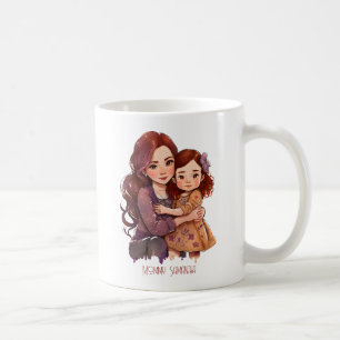 Personalisierte Funkelnd Mutter und Tochter Kaffeetasse