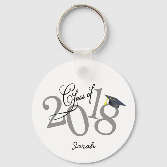 Personalisierte Funky-Klasse 2018 Schlüsselanhänger (Vorderseite)