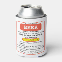 Personalisierte Funny Can Cooler Dosenkühler