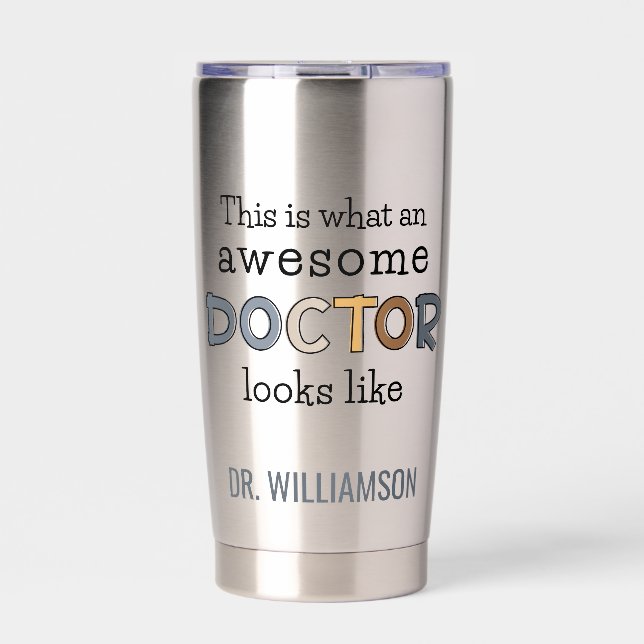 Personalisierte Funny Doctor-Geschenke | Phantasti Thermobecher (Vorderseite)