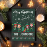 Personalisierte Funny Face Foto Christmas Elf Fami Feiertagskarte<br><div class="desc">Erleben Sie den festlichen Geist mit unserer Weihnachtskarte für den Elf der Familie! Personalisieren Sie Ihre Urlaubskarte mit bezaubernden Elf-Designs und fügen Sie Ihre Familiengesichter hinzu,  um sie einzigartig zu machen.</div>