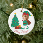 Personalisierte Funny Face Foto Christmas Elf Fami Keramik Ornament<br><div class="desc">Erleben Sie den festlichen Geist mit unserem familienfreundlichen Elf-Gesicht Matching-Ornament für Weihnachten! Personalisieren Sie das Ornament mit bezaubernden elfischen Designs und fügen Sie Ihre Familiengesichter hinzu,  um es einzigartig zu machen. Feiern Sie Weihnachten im Stil mit diesem lustigen,  personalisierten Familiengebet!</div>