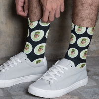Personalisierte Funny Face Foto Socks Jet Black