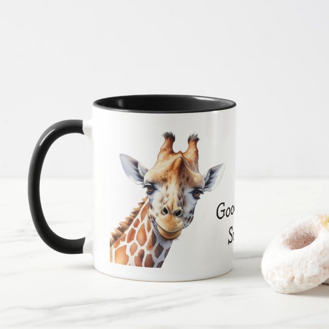 Personalisierte Funny Giraffe Lover Tasse (Mit Donut)