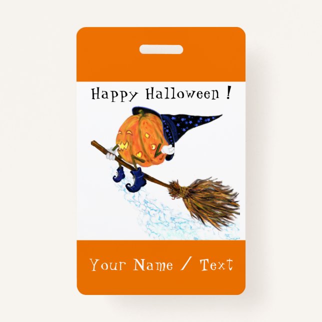 Personalisierte Funny Halloween Abzeichen Hexenkür Ausweis (Vorderseite)