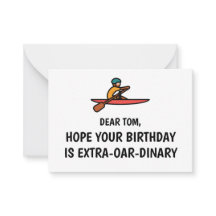 Personalisierte Funny Rowing Happy Geburtstagskart