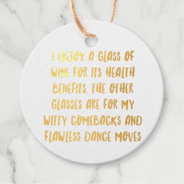 Personalisierte Funny Wine Bar Quotes XVI Geschenkanhänger (Vorderseite)