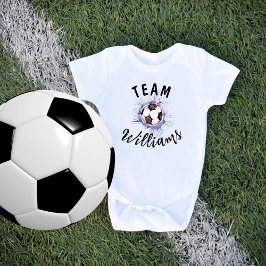 Personalisierte Fußball-Ball-Boys Niedlich Baby Strampler