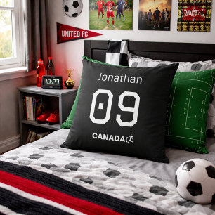 Personalisierte Fußball-Fan-Raumdekoration Kanada Kissen