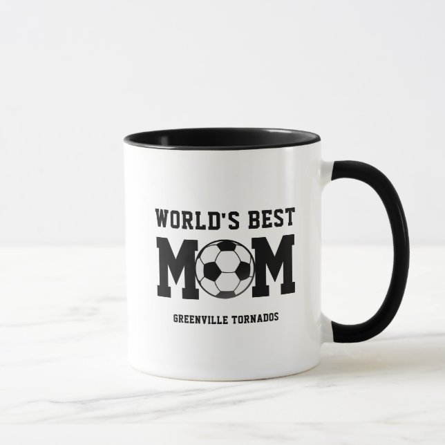 Personalisierte Fußball-Mama Geschenk für Mama Kaf Tasse (Rechts)