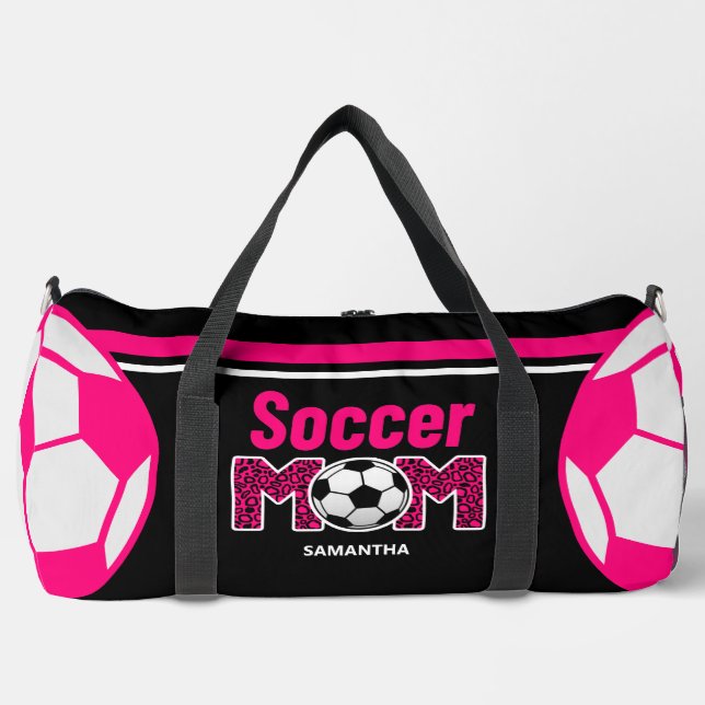 Personalisierte Fußball-Mama Name Muttertag Duffle Bag (Vorderseite)