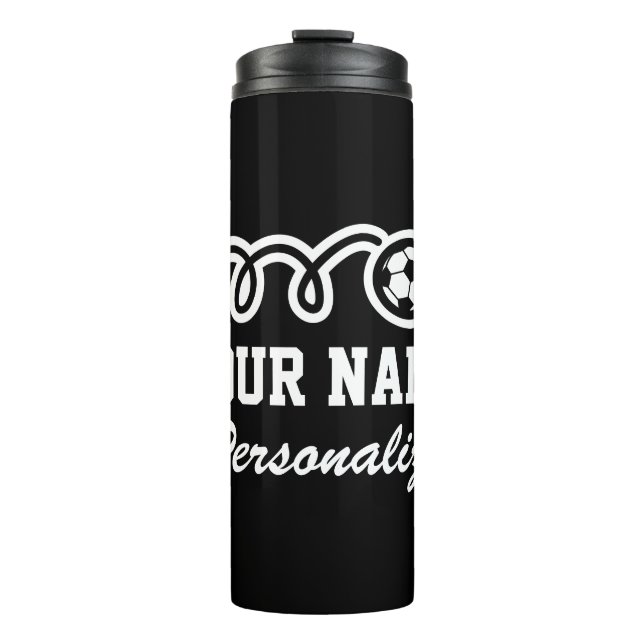 Personalisierte Fußball-Sport-Thermalwäscherin Tas Thermosbecher (Vorderseite)