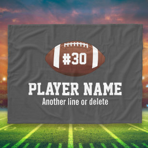 Personalisierte Fußball-Team-Namen-Jersey-Zahl Fleecedecke