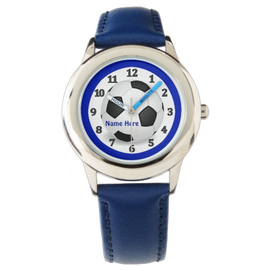 Personalisierte Fussball Uhr Fur Kinder Oder Armbanduhr Zazzle Ch