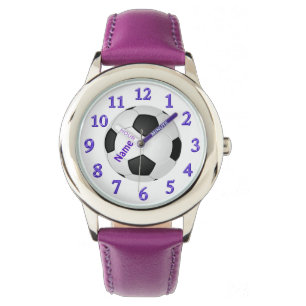 Personalisierte Fußball-Uhren für Mädchen mit Armbanduhr